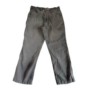 Carhartt Pants Mens 40 x 32 Gray Relaxed Fit Canvas Flex Stretch 102291-039